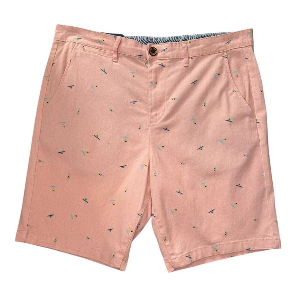 NEW JACHS NY Men's Bleecker Chino Shorts Size 33 Pink Casual Summer Solid NWT